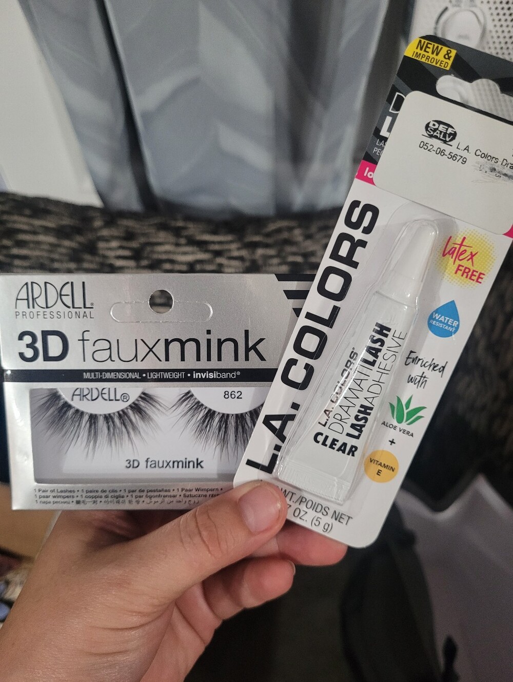 3d faux mink lashes + lash adhesive glue